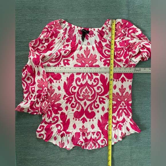 INC International Concepts Blouson-Sleeve Peasant Top - Picture 9 of 12